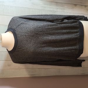 Soft Sweatshirt in Charcoal Gray and Heathered Navy Blue Colors